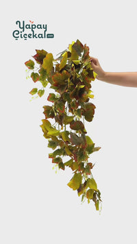 Yapay Hedera Sarmaşık 100 Cm 9 Dal Turuncu