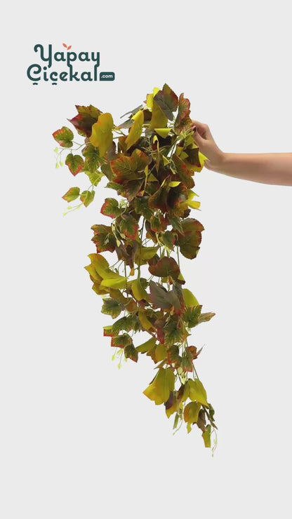 Yapay Hedera Sarmaşık 100 Cm 9 Dal Turuncu