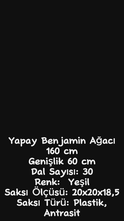 Yapay Benjamin Ağacı 160 Cm 72 Dal