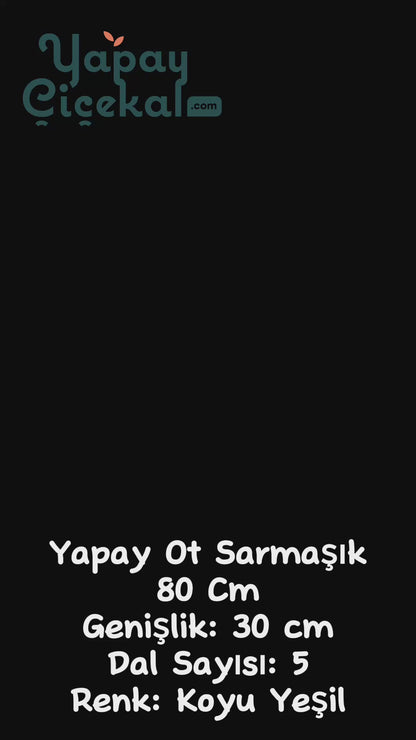 Yapay Ot Sarmaşık Koyu Yeşil Uv Korumalı 80 Cm 5 Dal