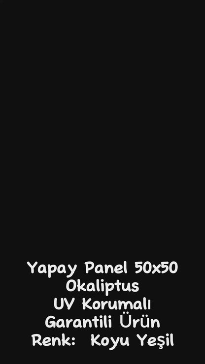 Yapay Duvar Paneli Uv Korumalı Okaliptus Yeşil 50*50