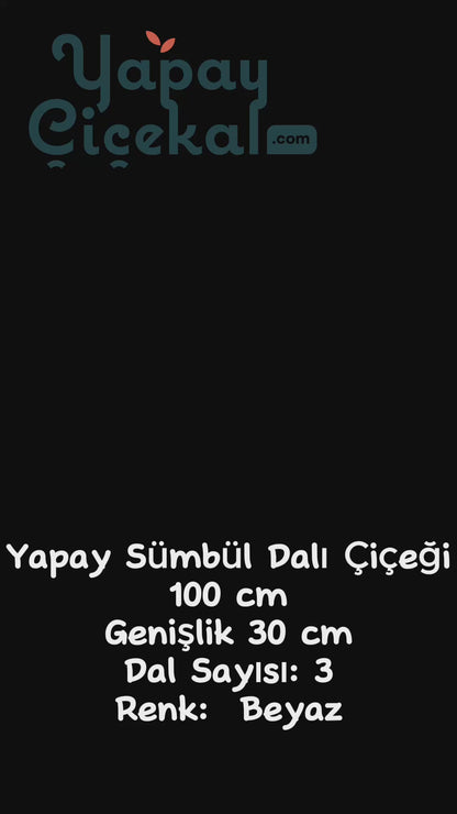 Sarkan Yapay Çiçek Sümbül Beyaz 3 Dal