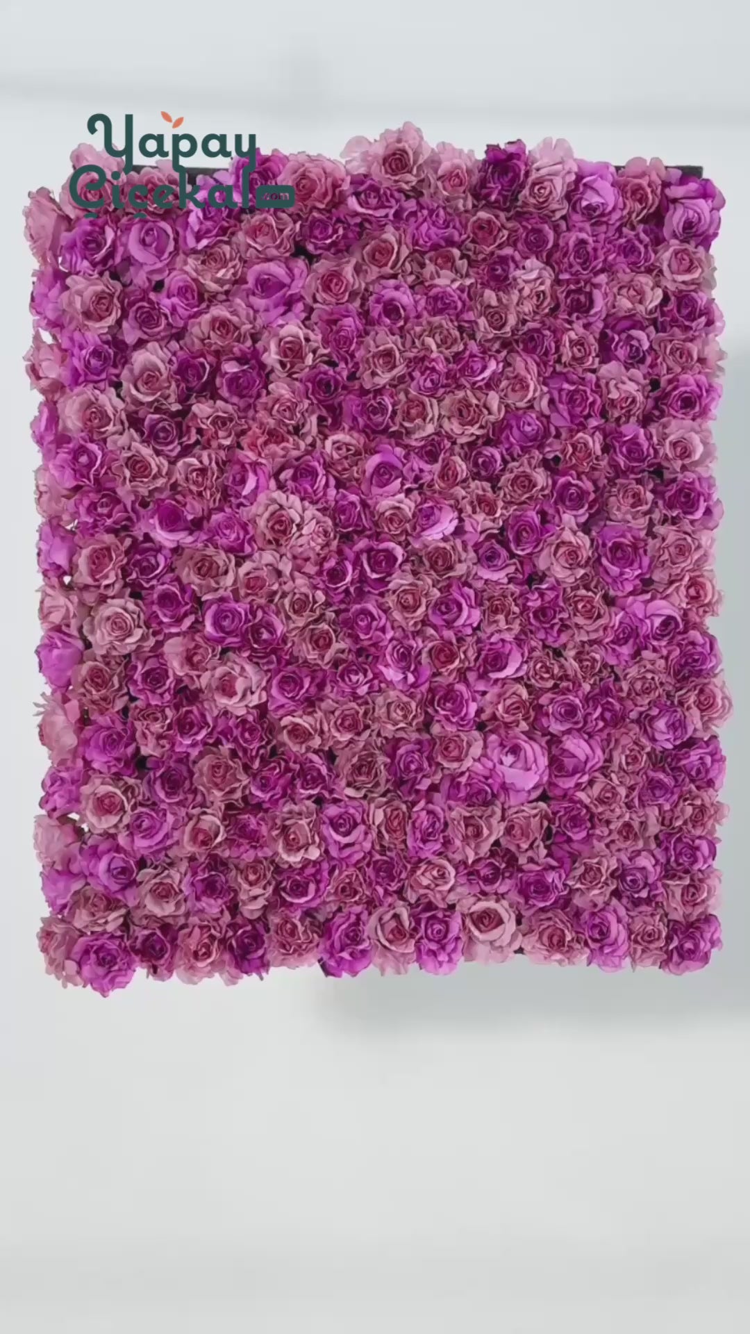 Yapay Gül Duvarı 100x100