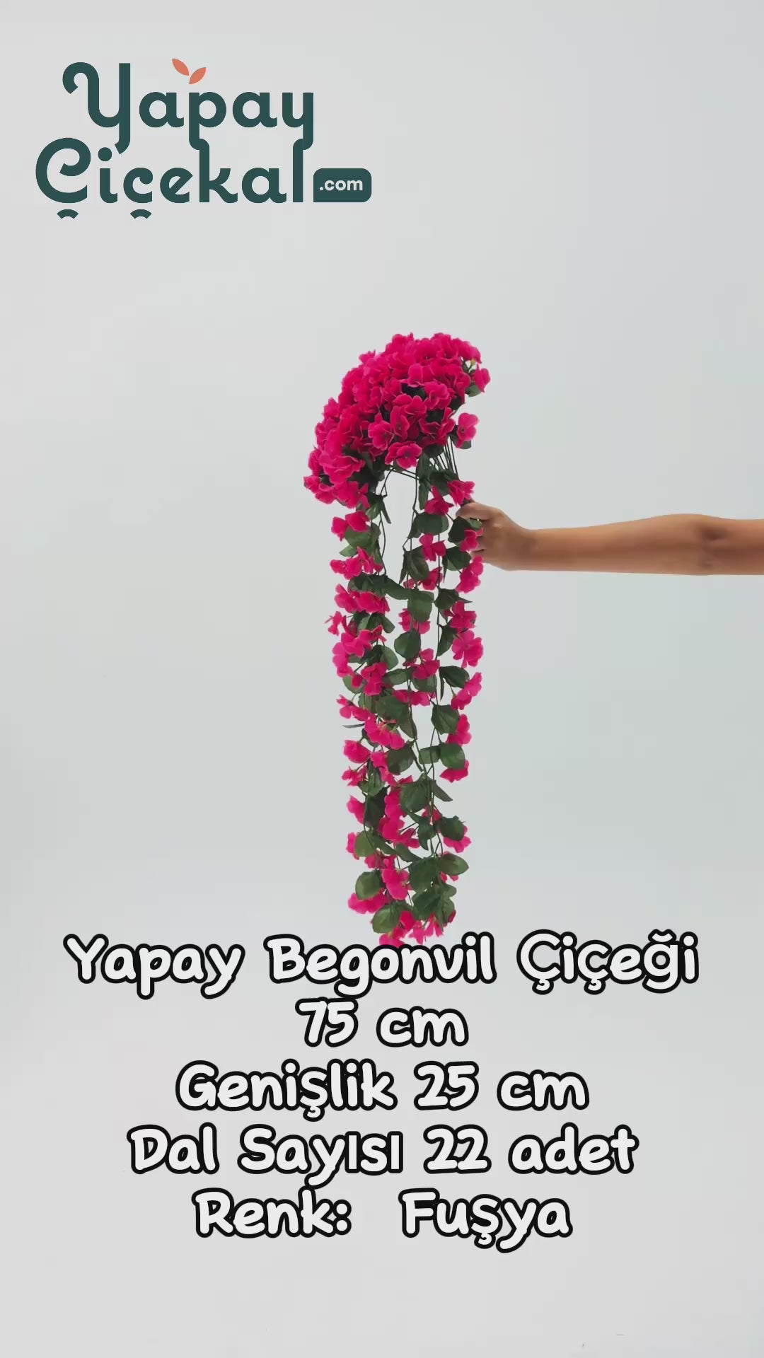 Yapay Begonvil Çiçeği 75 cm Fuşya 22 dal