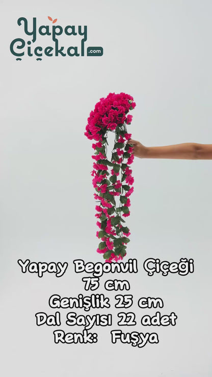 Yapay Begonvil Çiçeği 75 cm Fuşya 22 dal