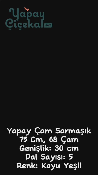 Yapay Çam Sarmaşık Uv Korumalı Koyu Yeşil 75 Cm 5 Dal