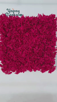 Yapay Çiçek Duvarı 100x100 Fuşya