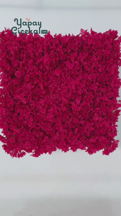Yapay Çiçek Duvarı 100x100 Fuşya