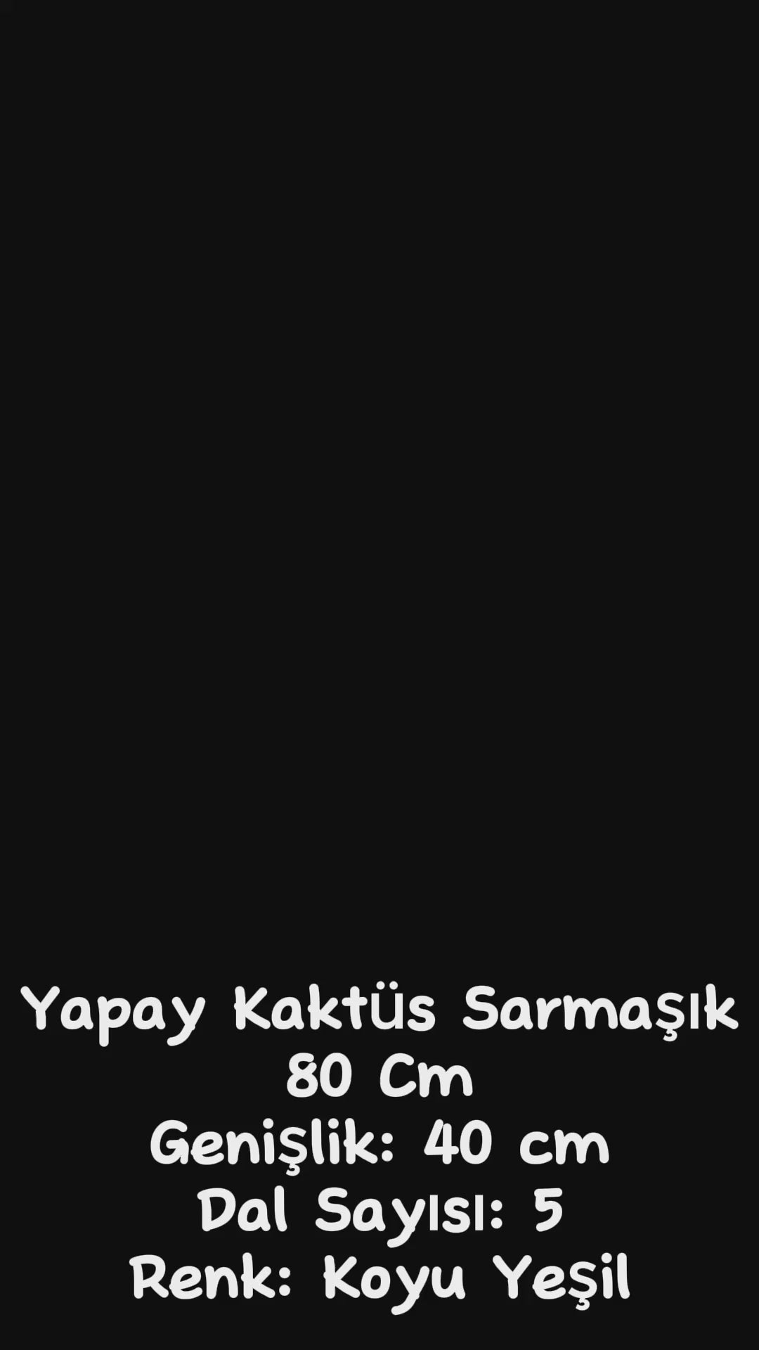 Yapay Sarmaşık Kaktüs UV Korumalı 80 Cm 5 Dal