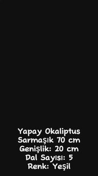 Yapay Okaliptus Sarmaşık (Uv) Korumalı Açık Yeşil 70 Cm 5 Dal (Uv)