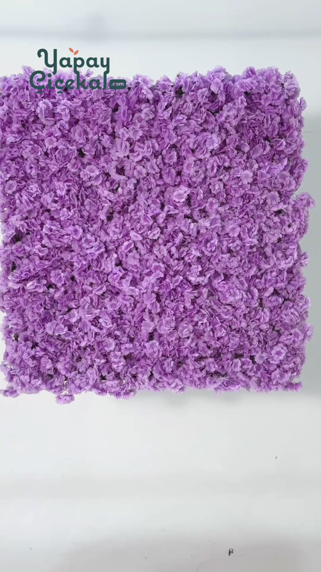 Yapay Çiçek Duvarı 100x100 Mor