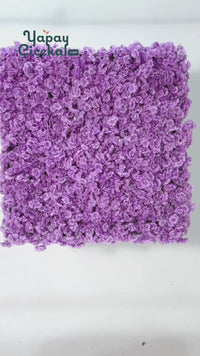 Yapay Çiçek Duvarı 100x100 Mor
