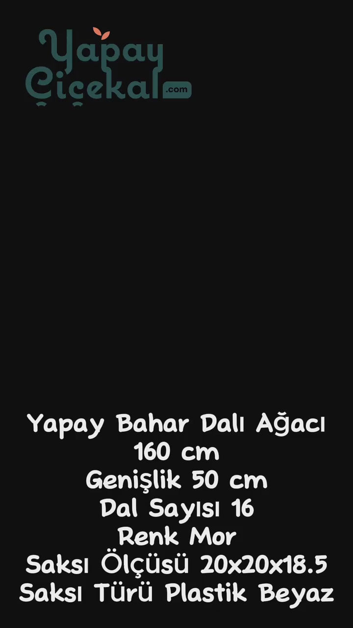 Yapay Bahar Dalı Ağacı Mor 160 cm