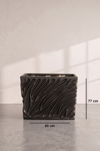 Wave Fiberglass Dekoratif Saksı 95x27x77 cm (Uv)