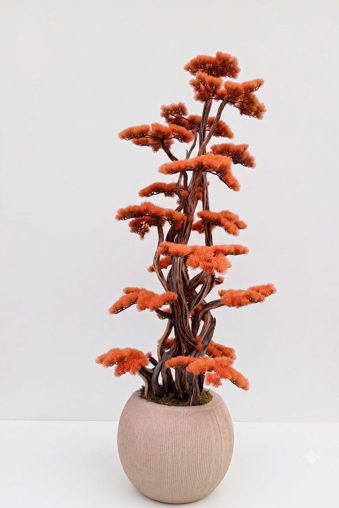 Yapay Lüx Bonsai Ağacı 200 cm 40 Dal Turuncu