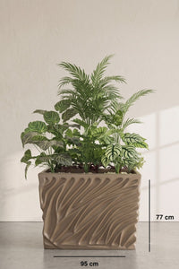 Wave Fiberglass Dekoratif Saksı 95x27x77 cm (Uv)
