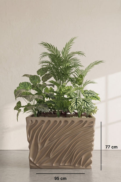 Wave Fiberglass Dekoratif Saksı 95x27x77 cm (Uv)