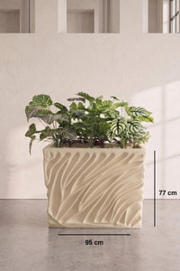 Wave Fiberglass Dekoratif Saksı 95x27x77 cm (Uv)