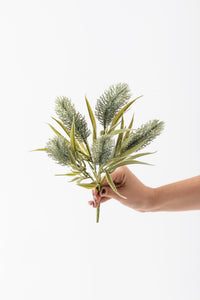 Yapay 5 Kafalı Çiçek Demeti 35 Cm 5 Dal Gri 