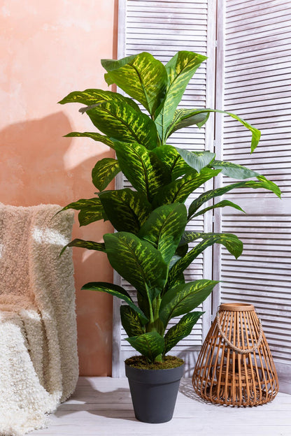 Yapay Ağaç Difenbahya 160 Cm Siyah Saksı