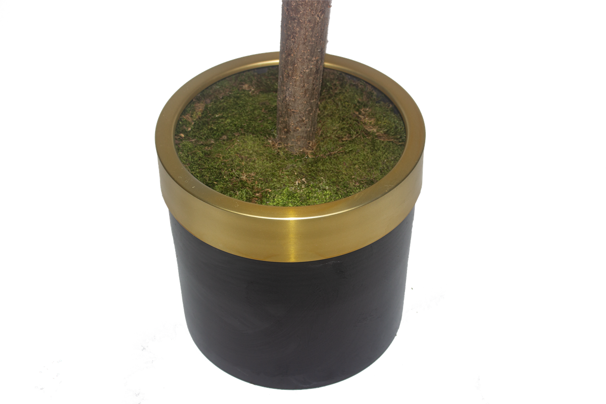 Yapay Ağaç Kırmızı Akasya Siyah Gold Saksı 180 Cm