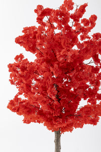 Yapay Ağaç Kırmızı Bahar Dalı 180 Cm Konik Saksı