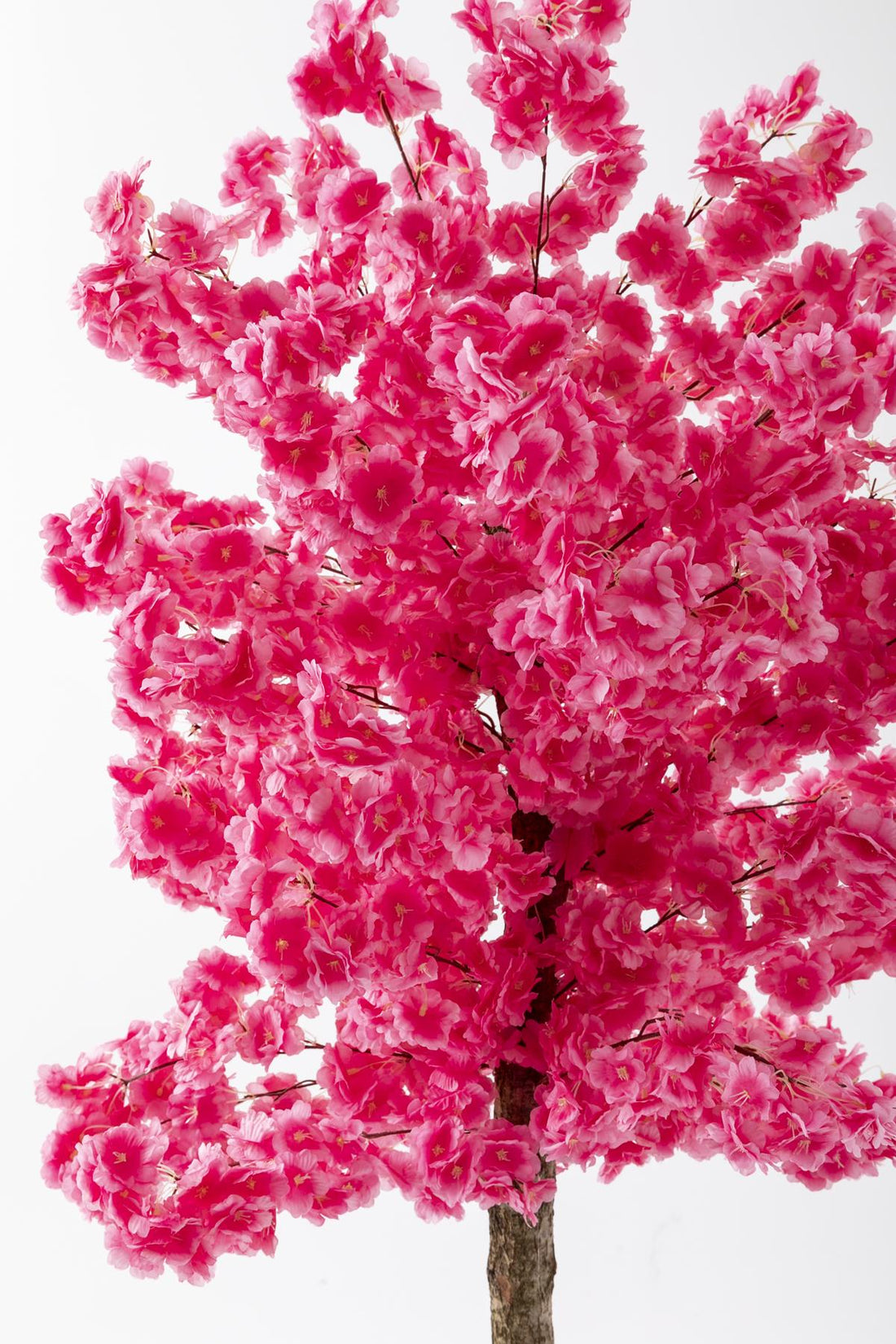 Yapay Ağaç Pembe Bahar Dalı 180 Cm Beyaz Konik Saksı