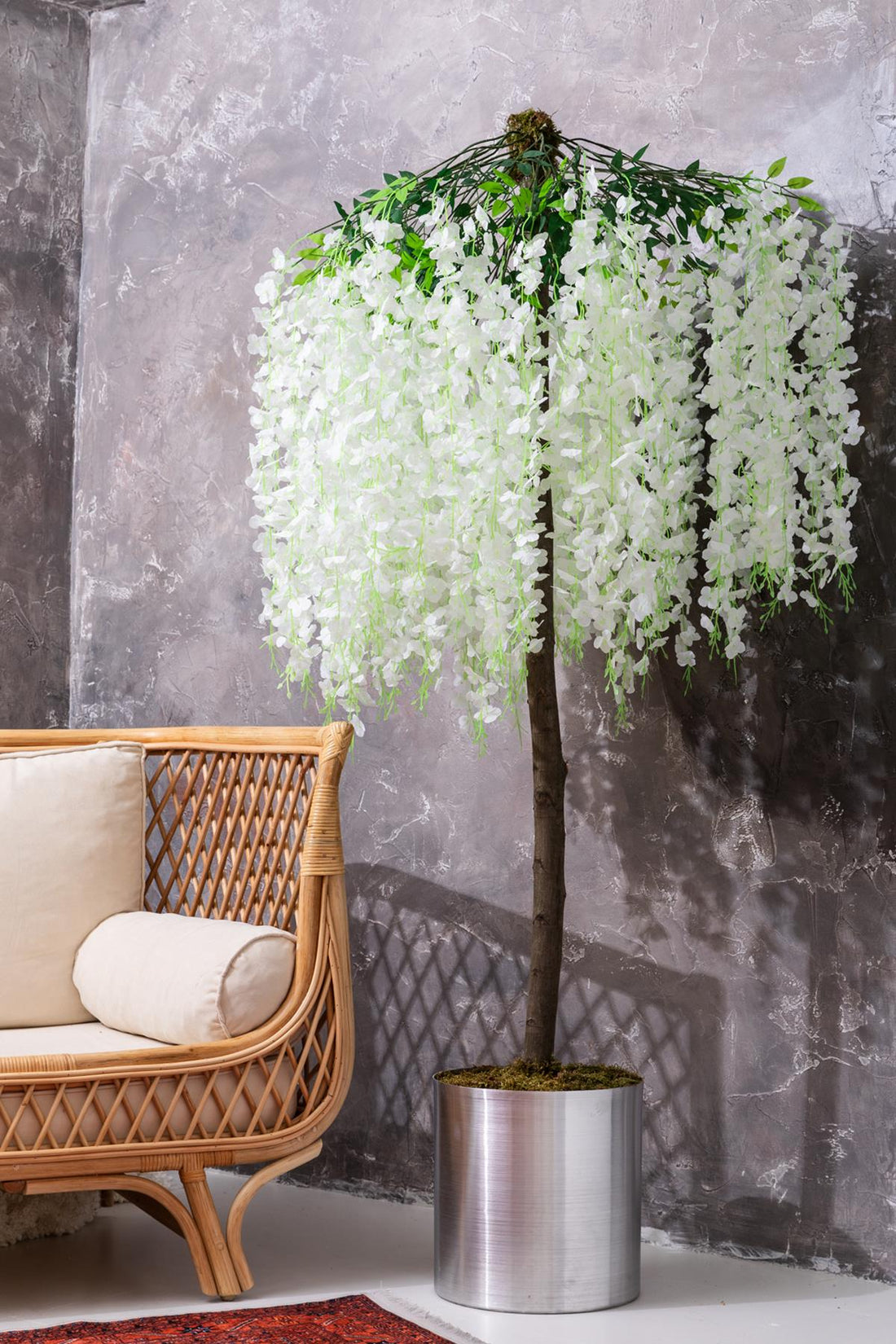 Yapay Akasya Ağacı Beyaz 180 Cm