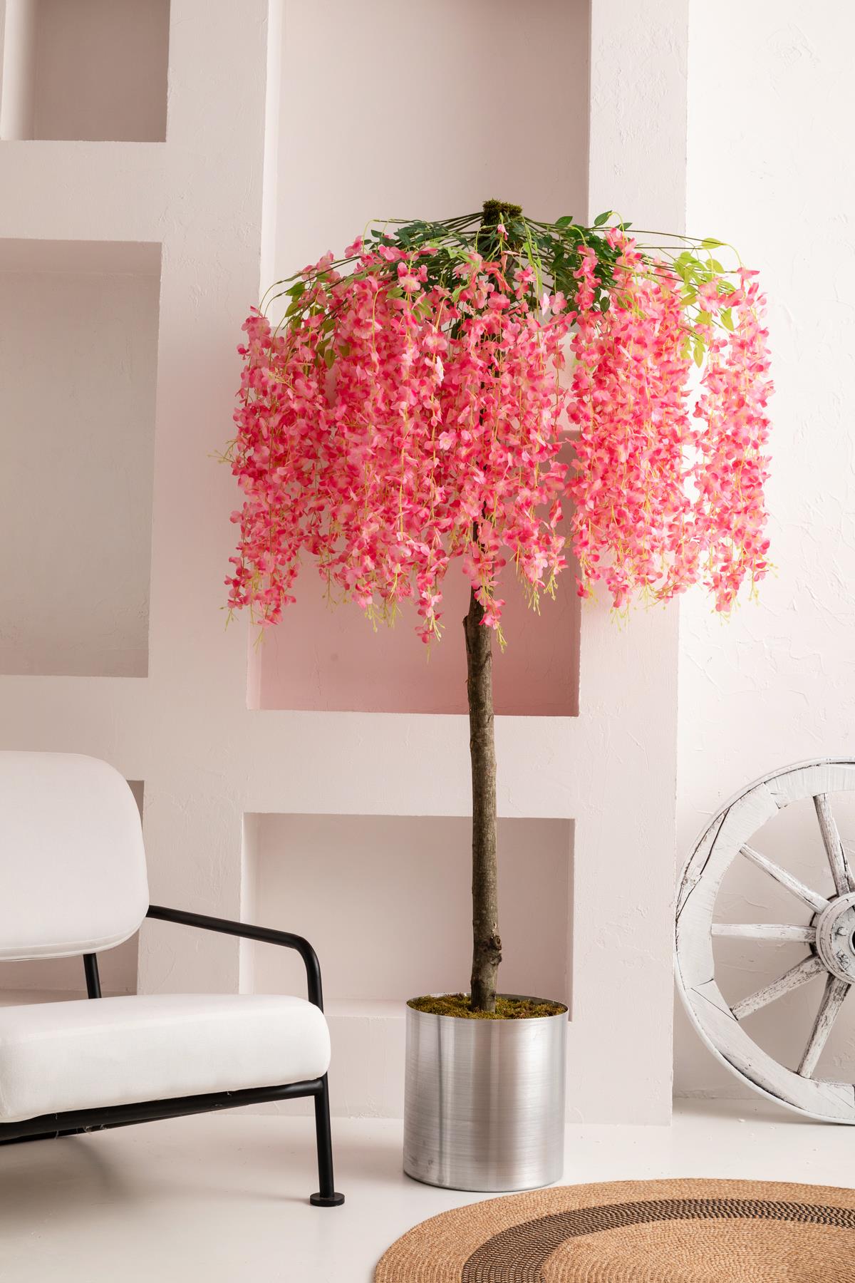 Yapay Akasya Ağacı Pembe 180 Cm