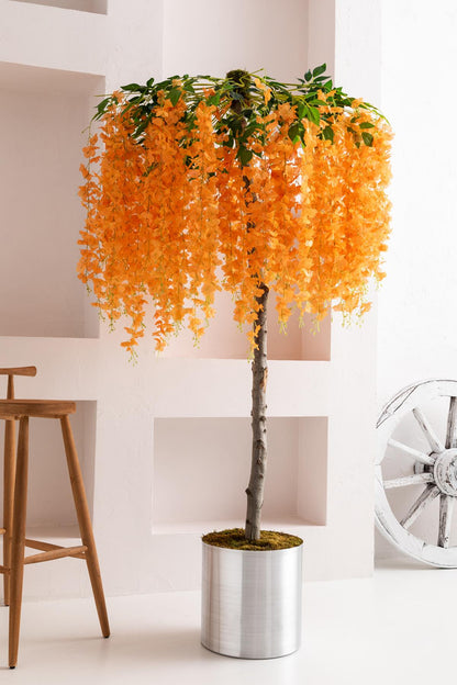 Yapay Akasya Ağacı Turuncu 180 Cm