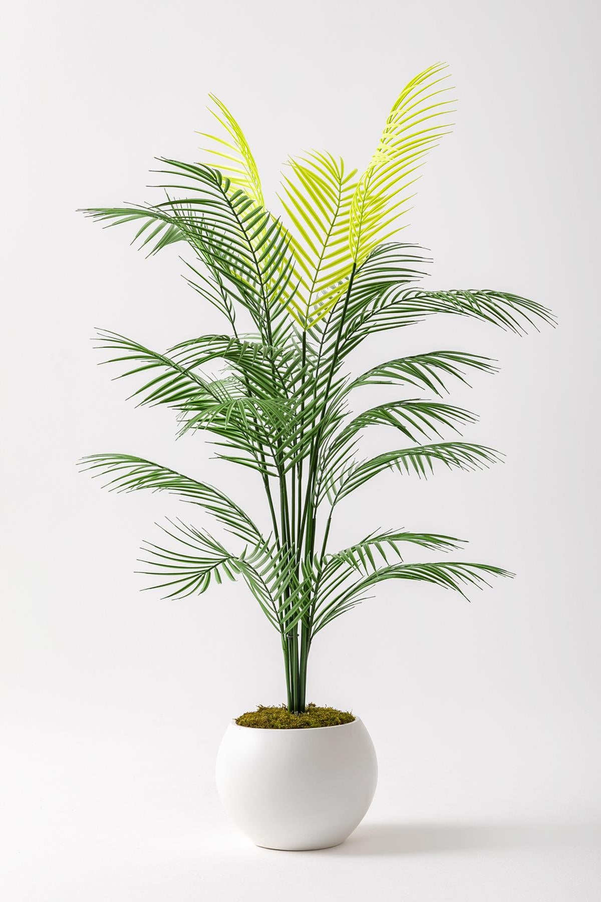 Yapay Areka Palmiyesi 130 Cm Küre Plastik Saksı