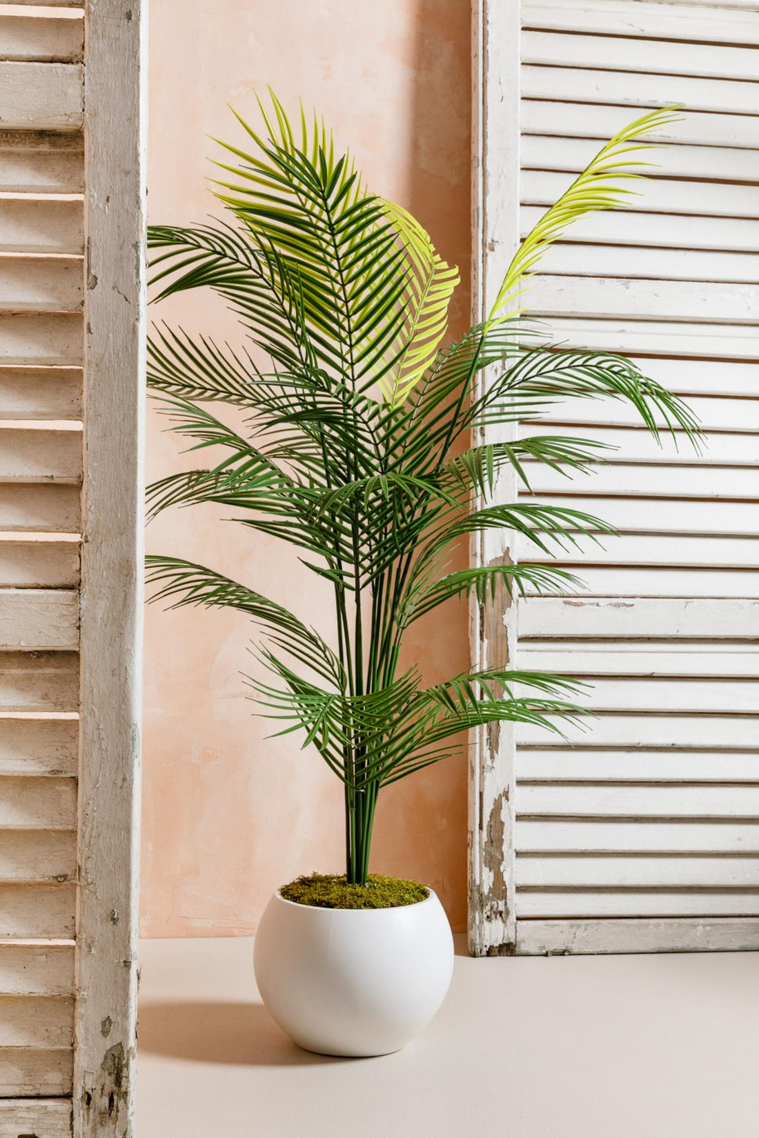 Yapay Areka Palmiyesi 130 Cm Küre Plastik Saksı