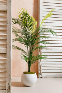 Yapay Areka Palmiyesi 130 Cm Küre Plastik Saksı