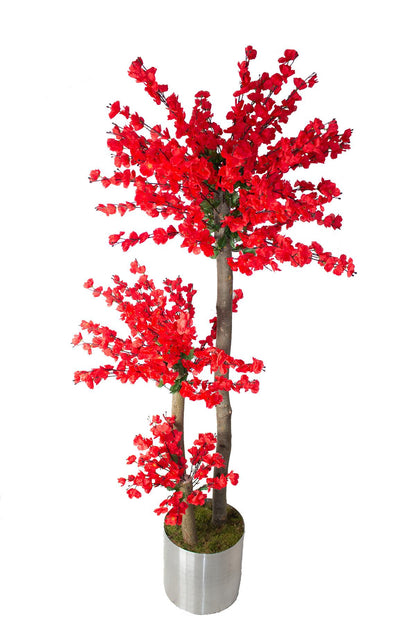 Yapay Bahar Dalı Ağacı Kırmızı 108 Dal 180 cm