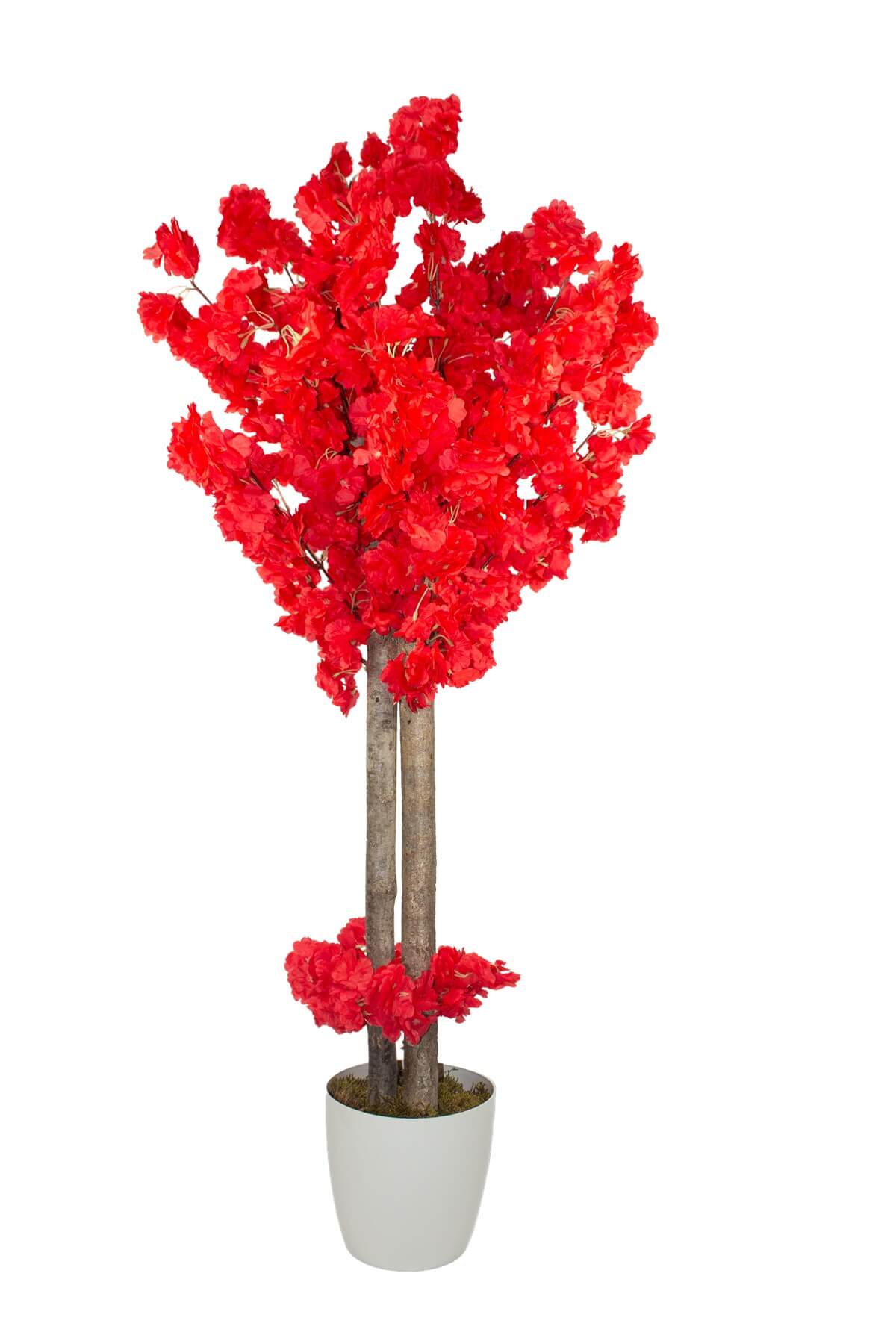 Yapay Bahar Dalı Ağacı Kırmızı 130 cm