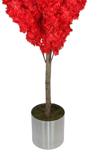 Yapay Bahar Dalı Ağacı Kırmızı 180 Cm