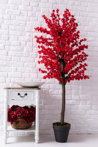 Yapay Bahar Dalı Ağacı Kırmızı 180 Cm 81 Dal