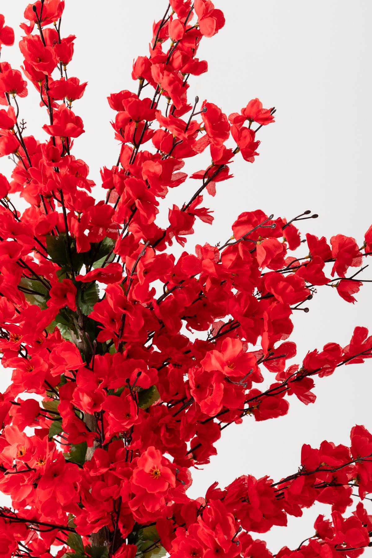 Yapay Bahar Dalı Ağacı Kırmızı 180 Cm 81 Dal