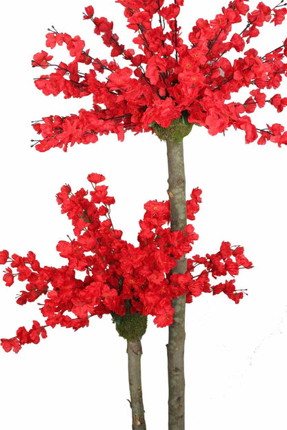 Yapay Bahar Dalı Ağacı Kırmızı 54 Dal 160 Cm