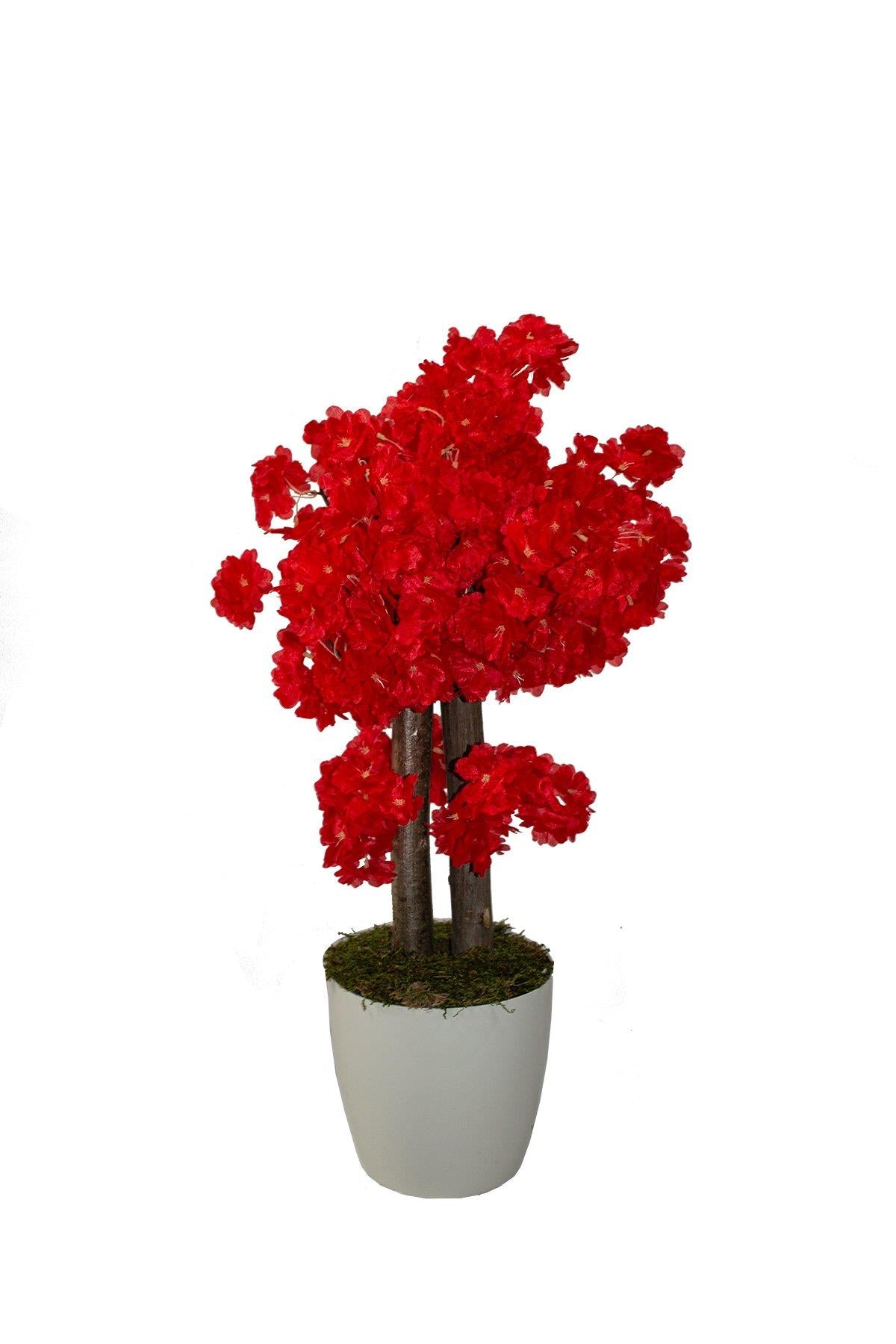 Yapay Bahar Dalı Ağacı Kırmızı 70 cm