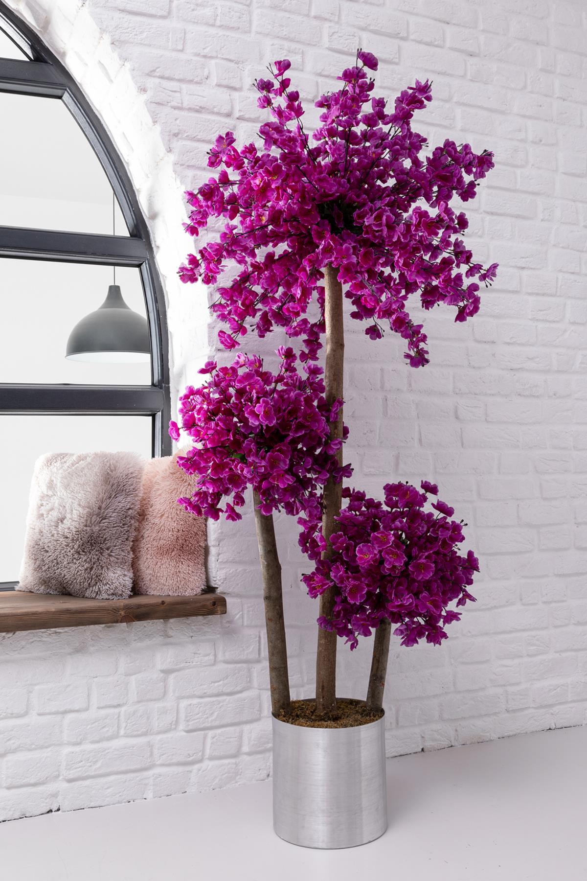 Yapay Bahar Dalı Ağacı Mor 108 Dal 180 cm