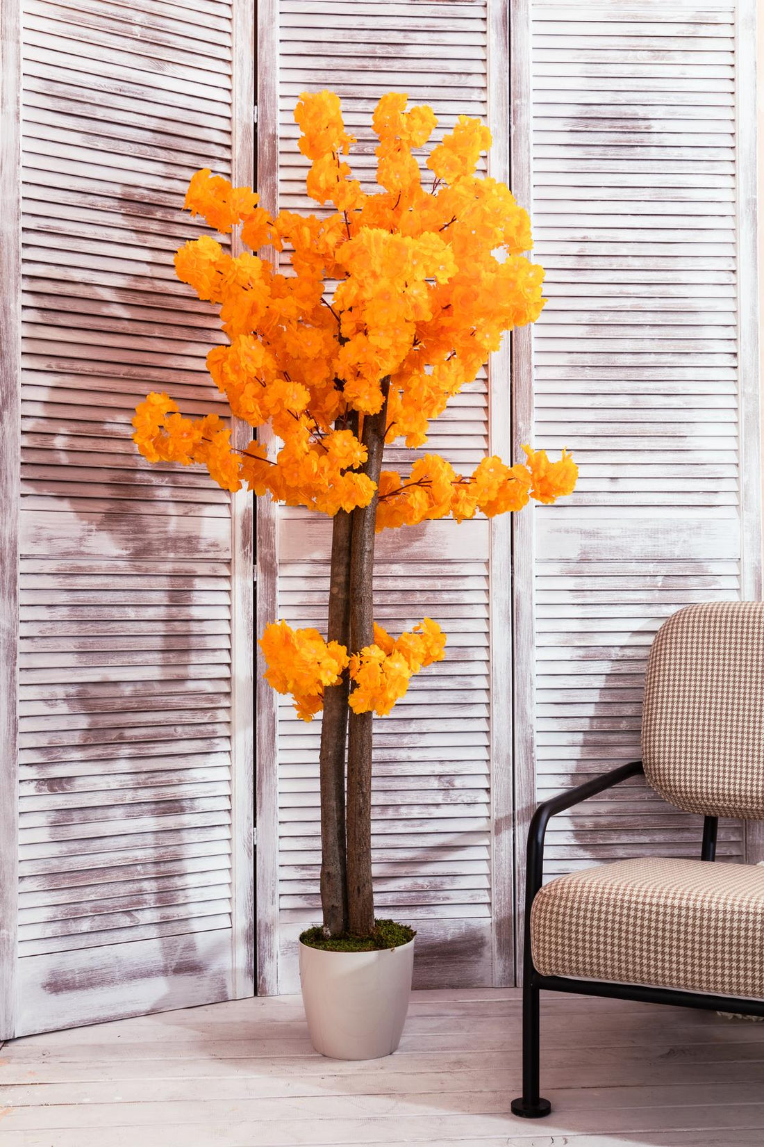 Yapay Bahar Dalı Ağacı Turuncu 160 cm