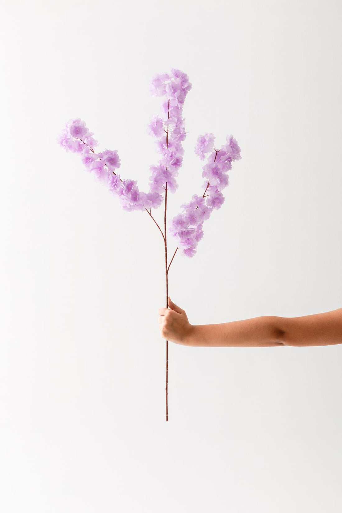 Yapay Bahar Dalı Çiçeği Mor 3 Dal 100 Cm