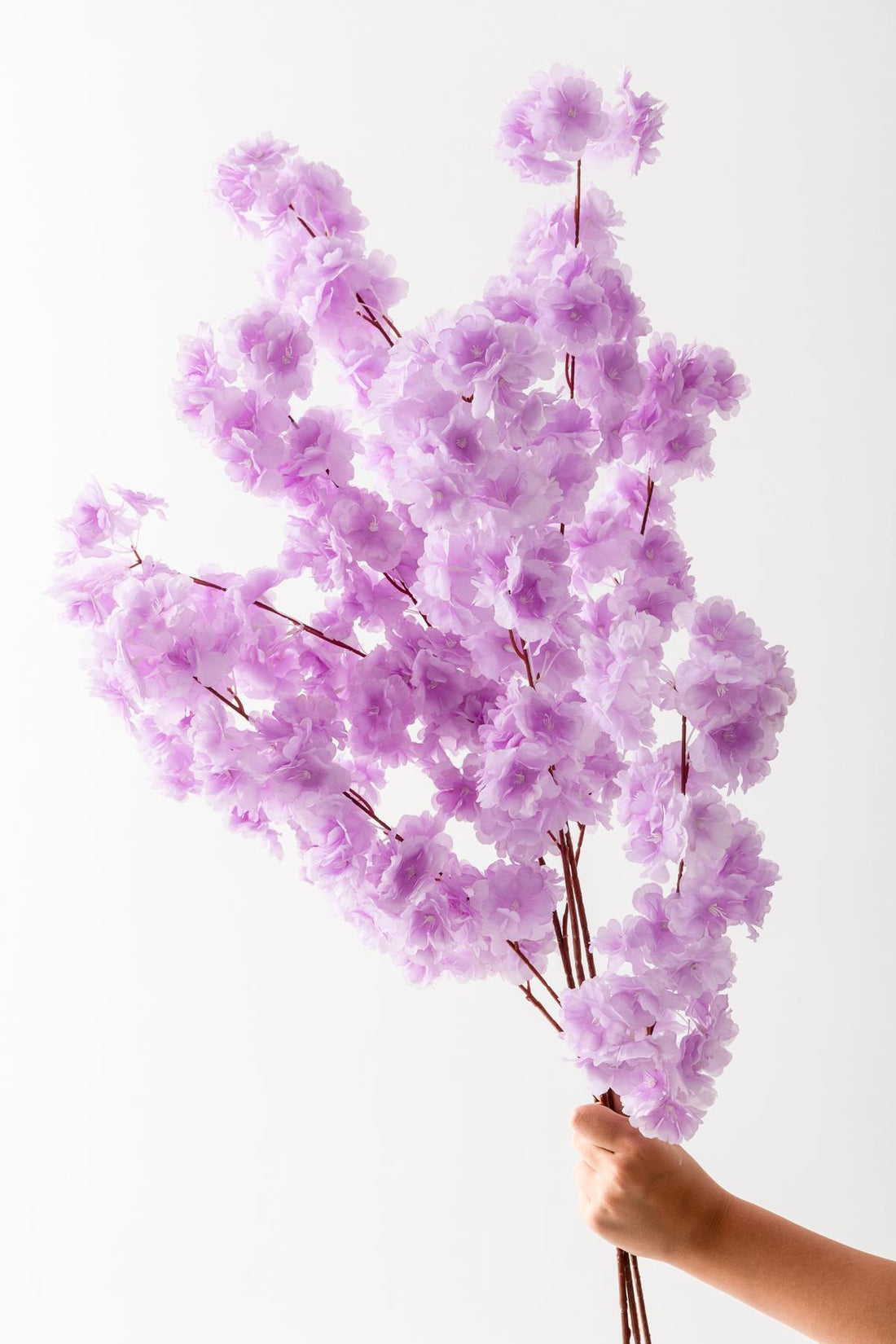Yapay Bahar Dalı Çiçeği Mor 3 Dal 100 Cm
