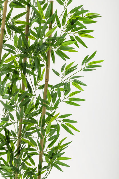 Yapay Bambu Seperatör 175 Cm 5 Çubuklu Kahverengi Saksı