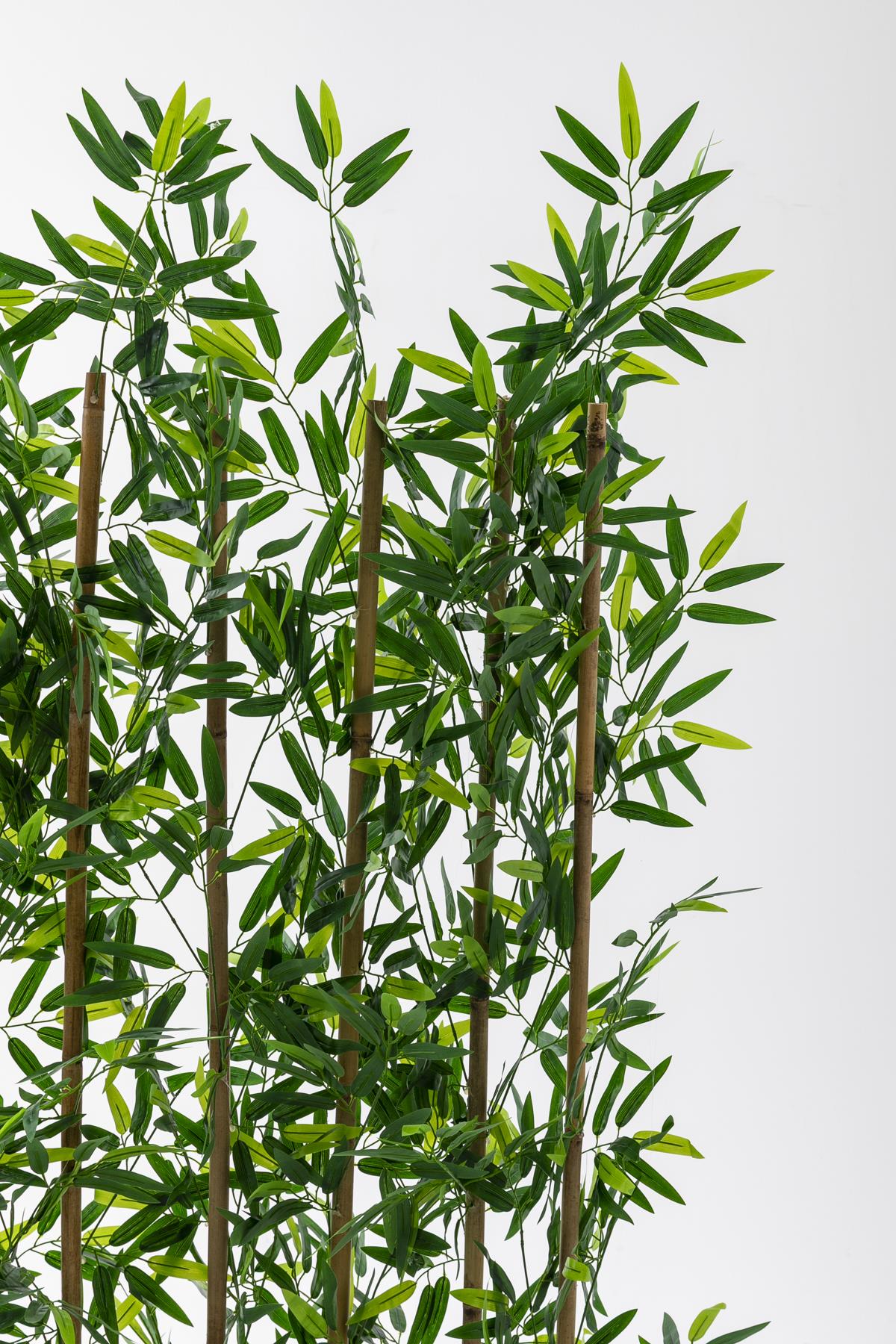 Yapay Bambu Seperatör 180 Cm Ahşap Antrasit Saksı