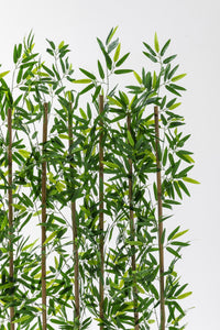 Yapay Bambu Seperatör 180 Cm Ahşap Kahverengi Saksı