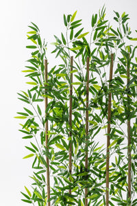 Yapay Bambu Seperatör 180 Cm Ahşap Kahverengi Saksı