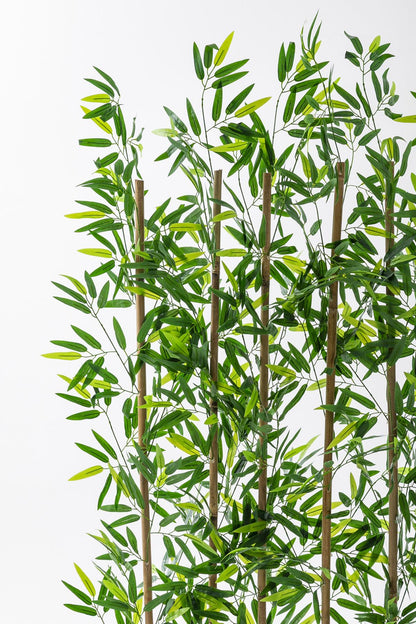 Yapay Bambu Seperatör 180 Cm Ahşap Kahverengi Saksı