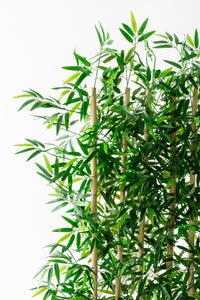 Yapay Bambu Seperatör Ahşap Antrasit Saksı 175 Cm